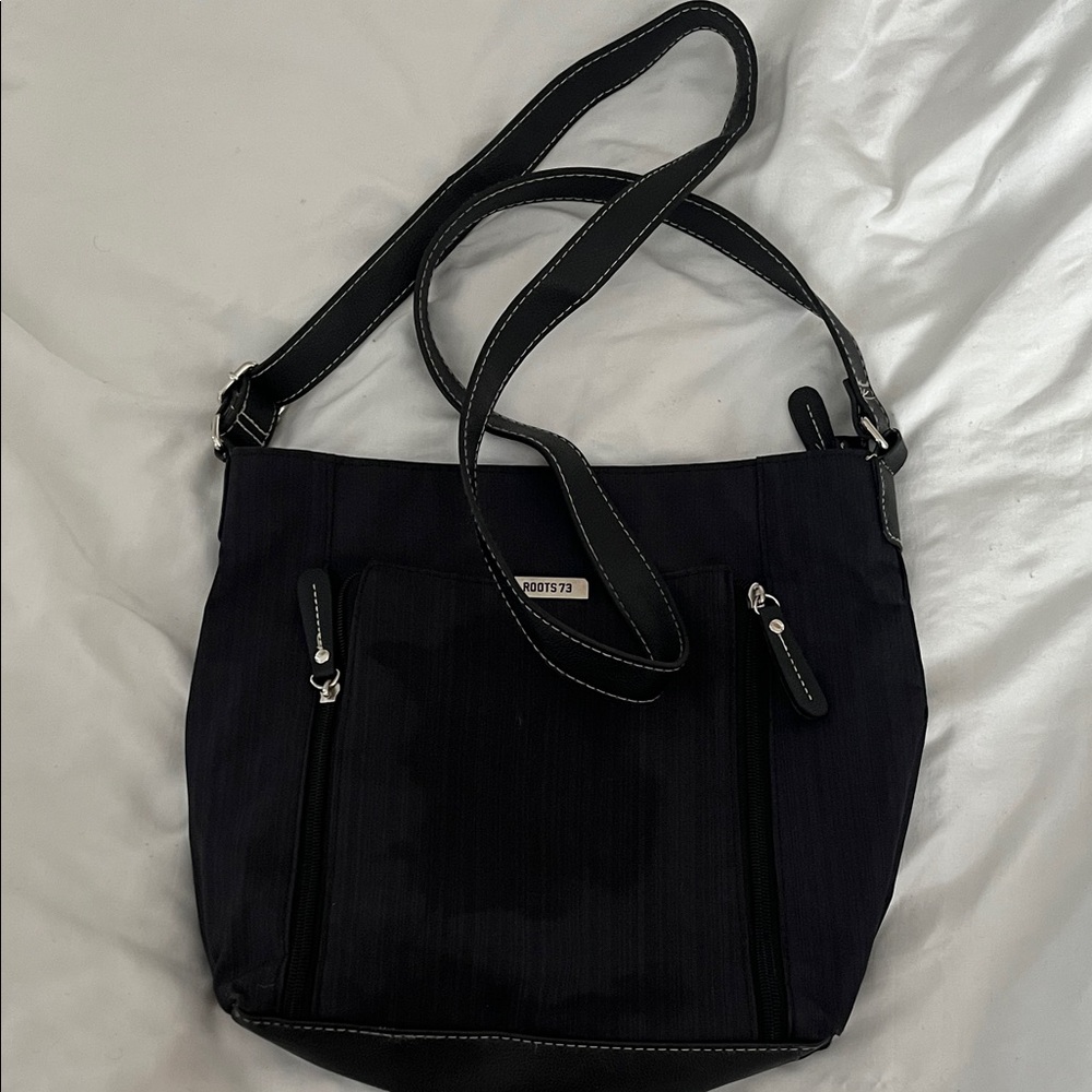 Roots Black Crossbody Bag